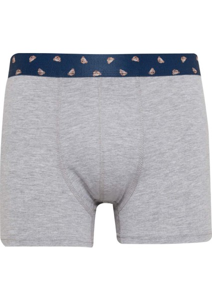 Regular Fit Hayvan Baskılı 3'lü Boxer E0034AX24WN