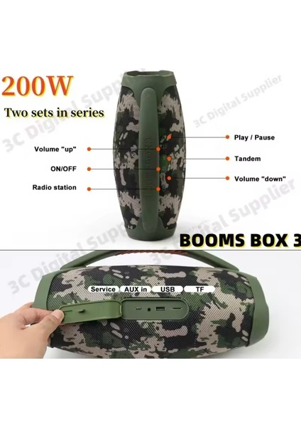 Boom Box 3 LED Bluetooth Hoparlör fiyatları