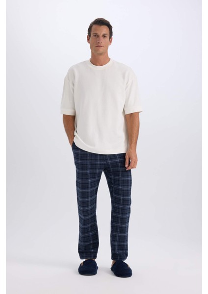 Regular Fit Kareli Cepli Uzun Boy Pijama Altı C6118AX24WN