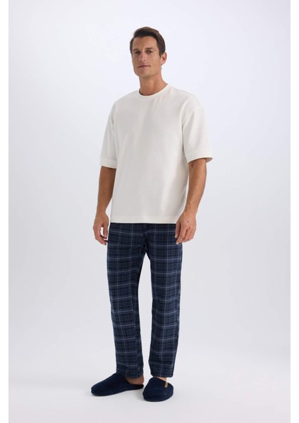 Regular Fit Kareli Cepli Uzun Boy Pijama Altı C6118AX24WN fiyatları