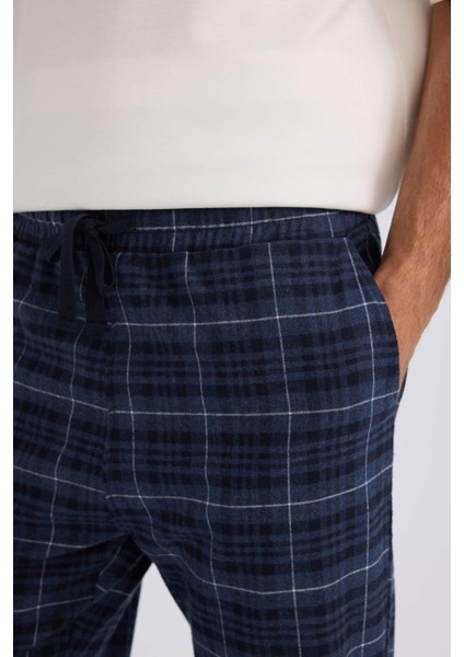 Regular Fit Kareli Cepli Uzun Boy Pijama Altı C6118AX24WN indirimleri