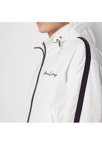 Erkek Kontrast Renkli Blok Yazılı Logolu Mont-Beyaz modelleri