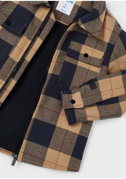 Erkek Çocuk Ekoseli Mont-Kahverengi modelleri