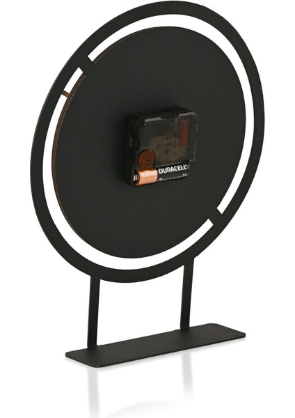 Şık 22x27 cm metal masa saati, analog zaman göstergesi, siyah renk indirimleri