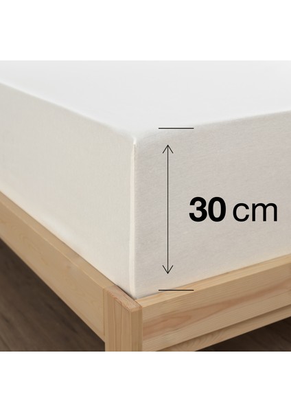 %100 Pamuklu Penye Tek Kişilik Lastikli Çarşaf 100x200-Krem modelleri