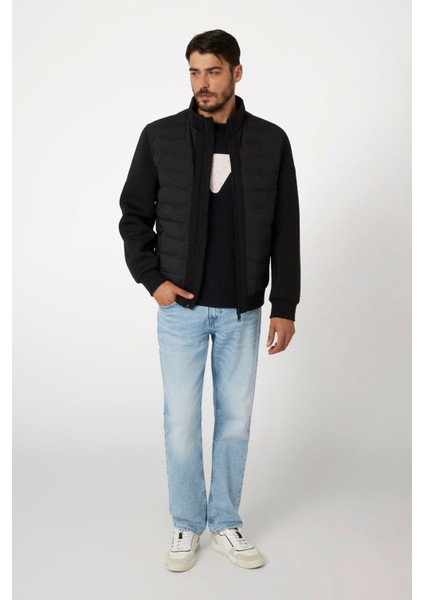 Erkek Stretch Scuba Şişme Mont - Siyah modelleri