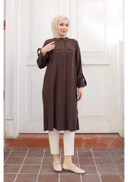 Armin Trend Tunik 24KT475 Kahve