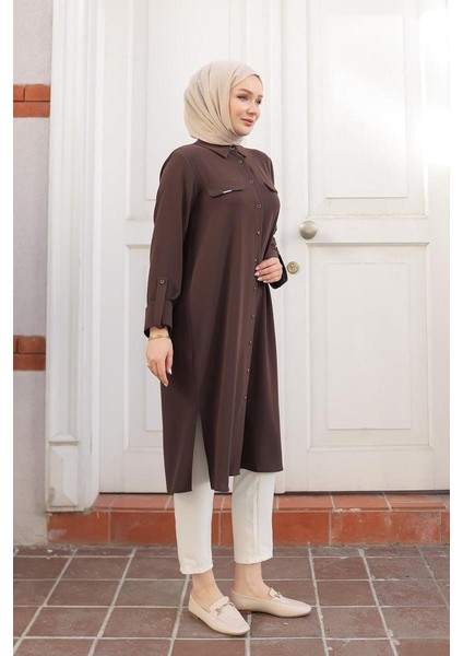 Armin Trend Tunik 24KT475 Kahve