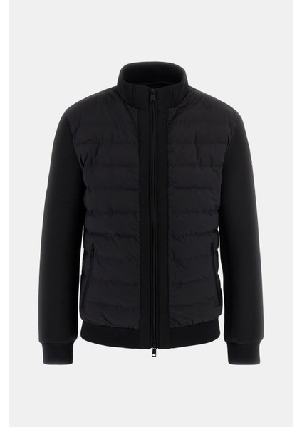 Erkek Stretch Scuba Şişme Mont - Siyah indirimleri