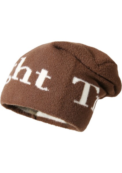 Retro Çok Yönlü Moda Soğuk Şapka Kadınlar Için Sonbahar ve Kış Sıcak Örme Şapka Büyük Baş Çevresi Moda Kazak Şapka Erkekler Için Kişiselleştirilmiş Yün Şapka (Yurt Dışından)