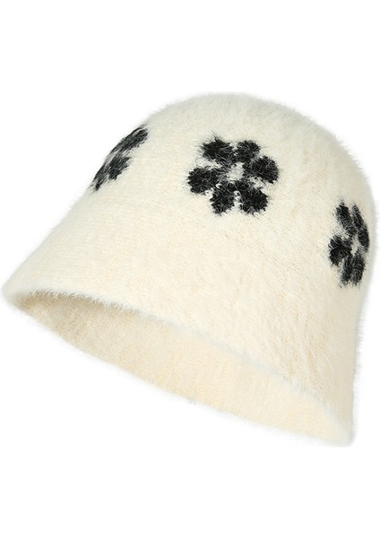 Kadınlar Için Yeni Sonbahar ve Kış Örme Balıkçı Şapkası, Sıcak ve Çok Yönlü, Kulak Koruyucu Havza Şapkası, Sevimli Küçük Çiçek, Kontrast Renk, Kürk, Büyük Baş Çevresi Şapka (Yurt Dışından)