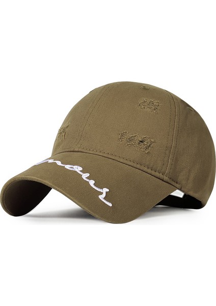 Sonbahar Yeni Saf Pamuklu Yumuşak Üstlü Erkekler Için Delik Nakışlı Kap Doruğa Çıkan Çiftin Beyzbol Şapkası Büyük Ağzına Kadar Kadınlar Için Küçük Rahat Şapka (Yurt Dışından)