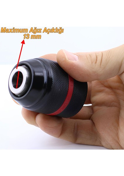 Kilitli Metal Mandren Adaptör Anahtarsız 1/2" 13 mm 20 Unf (Diş) Kırıcı Delici Matkap Sds Plus Uyumlu