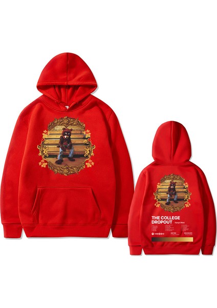 Rapçi Kanye West Kolej Bırakma Müzik Albümü Grafik Hoodie RAHAT569