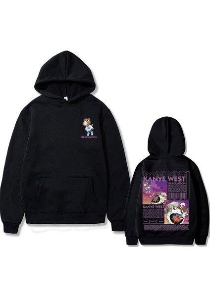 Kanye West Mezuniyet Ayı Çift Taraflı Baskılı HOODIE562