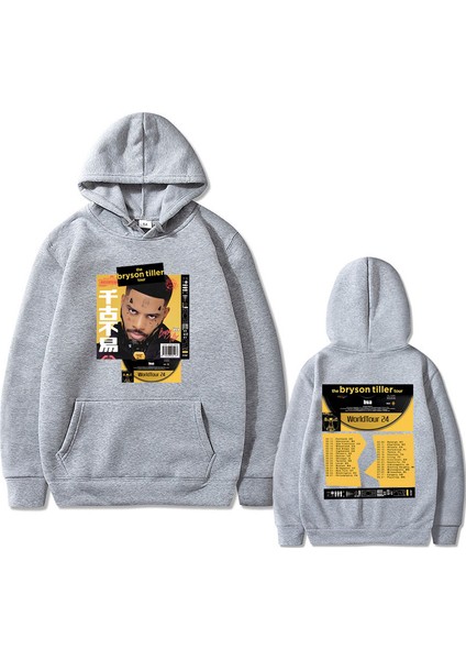 Rapçi Bryson Yeke Dünya Turu Çift Taraflı Baskılı Kapüşonlu Moda BO749