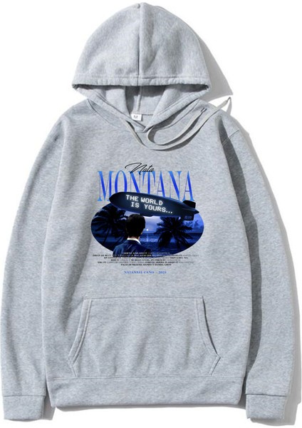 Şarkıcı Natanael Cano Nata Montana Dünya Senin Grafik Hoodie Boy ST775