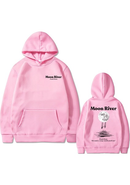 Rapçi Frank Ay Nehir Grafik Hoodie Okyanus Sarışın Büyük BE733