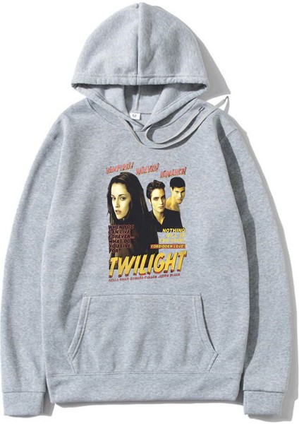 Retro Alacakaranlık Bella Kuğu Edward Jacob Jacob Siyah Hoodie Vampir Kurt Romantizm Kazak ER625