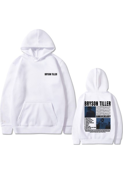 Rapçi Bryson Yeke Rahat Vintage Hoodie Yıldönümü Grafik Baskı Kazak STREE648