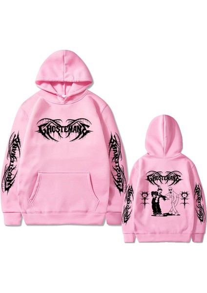 Ghostemane Çift Taraflı Baskılı Kapüşonlu 657