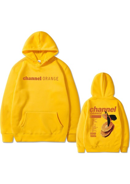 Rapçi Frank Kanal Turuncu Grafik Hoodie Okyanus K Sarışın Vintage Hoodies ERK660
