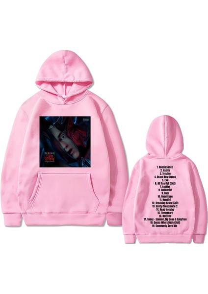 Rapçi Eminem Ölüm Ince Gölgeli Çift Taraflı Grafik Hoodie MODA680