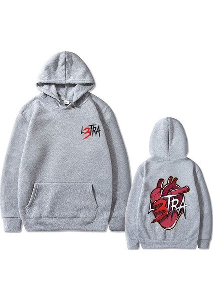 Rapper Luar La L L3TRA Double Sided Print Hoodie Men Women Fashion Pullover Hoodies U685