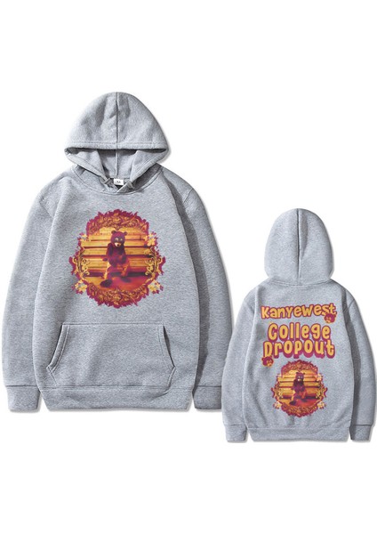 Rapçi Kanye'nin Batı Kolej Bırakma Albümü Grafik Hoodie Moda Vintage HOODIES698