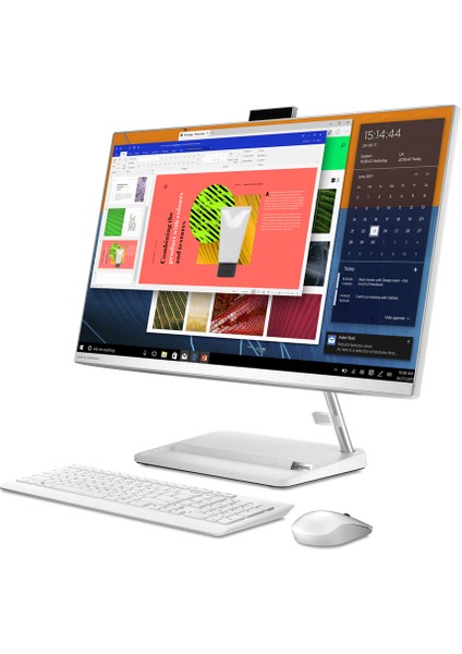 Ideacentre Aıo 3 27IAP7 Intel Core I5-12450H 16GB 512GB SSD Intel UHD Graphics Freedos 27 IPS Fhd F0GJ011WTR-16512 Kablosuz Klavye+Mouse Beyaz All In One Bilgisayar