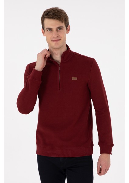 U.S. Polo Assn. Erkek Bordo Sweatshirt 50298243-VR014