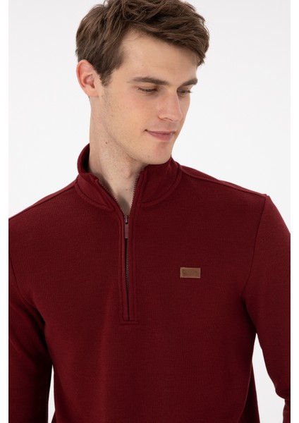 U.S. Polo Assn. Erkek Bordo Sweatshirt 50298243-VR014