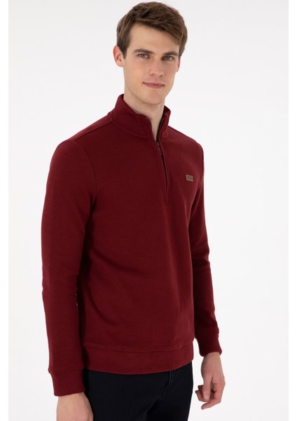 U.S. Polo Assn. Erkek Bordo Sweatshirt 50298243-VR014