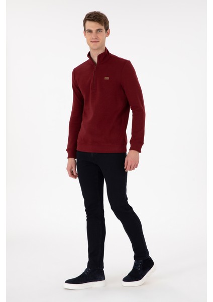 U.S. Polo Assn. Erkek Bordo Sweatshirt 50298243-VR014