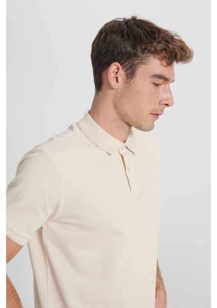 Slim Fit Dar Kesim %100 Pamuk Polo Yaka Tişört indirimleri