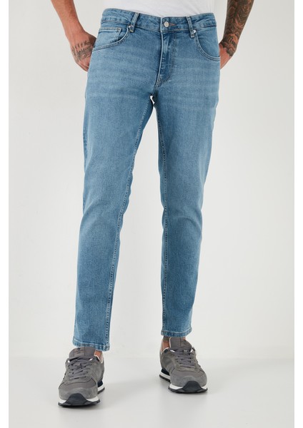Pamuklu Regular Fit Normal Bel Boru Paça Jeans Erkek Kot Pantolon 2212S181PARMA