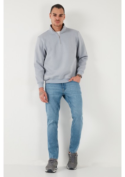 Pamuklu Regular Fit Normal Bel Boru Paça Jeans Erkek Kot Pantolon 2212S181PARMA