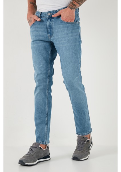 Pamuklu Regular Fit Normal Bel Boru Paça Jeans Erkek Kot Pantolon 2212S181PARMA