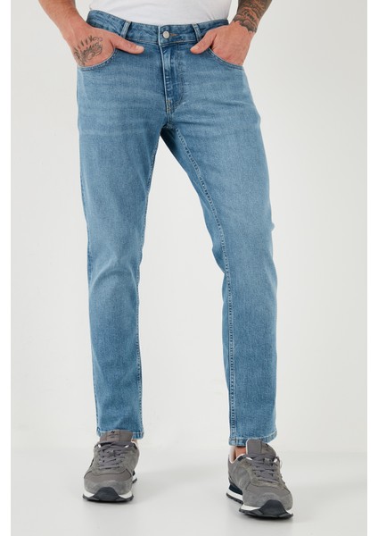 Pamuklu Regular Fit Normal Bel Boru Paça Jeans Erkek Kot Pantolon 2212S181PARMA