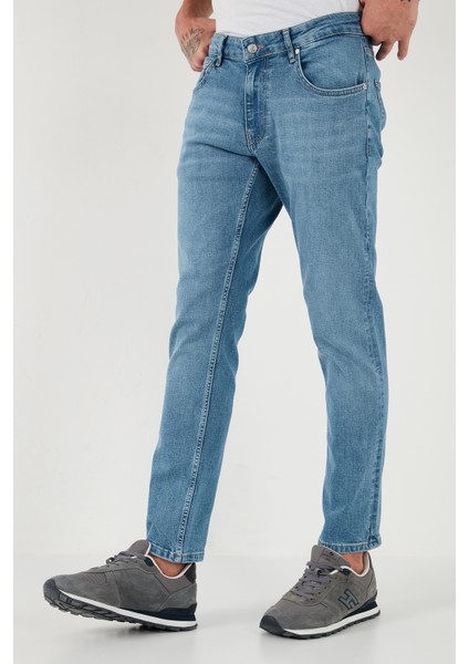 Pamuklu Regular Fit Normal Bel Boru Paça Jeans Erkek Kot Pantolon 2212S181PARMA