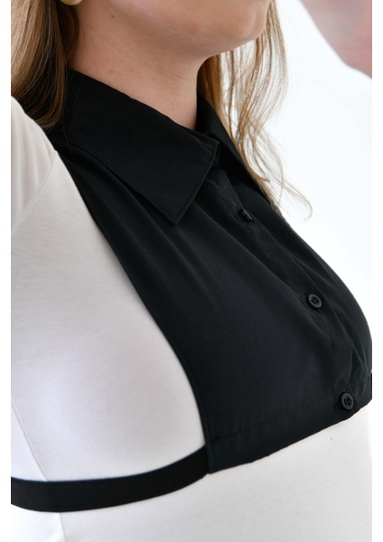 Mırach Curve Büyük Beden Gömlek Yakası Içlik Gömlek Yarım Içe Giyilen Pamuklu Kazak Içi Yaka Rahat Tasarım fırsatları