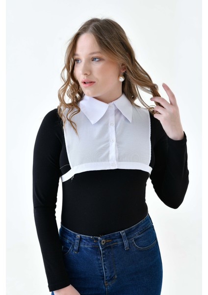 Mırach Curve Büyük Beden Gömlek Yakası Içlik Gömlek Yarım Içe Giyilen Pamuklu Kazak Içi Yaka Rahat Tasarım fiyatları