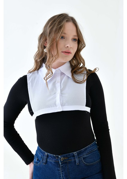 Mırach Curve Büyük Beden Gömlek Yakası Içlik Gömlek Yarım Içe Giyilen Pamuklu Kazak Içi Yaka Rahat Tasarım fırsatları