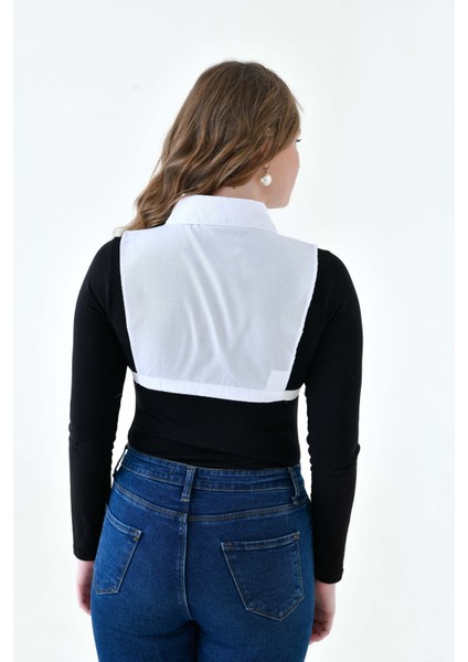 Mırach Curve Büyük Beden Gömlek Yakası Içlik Gömlek Yarım Içe Giyilen Pamuklu Kazak Içi Yaka Rahat Tasarım indirimleri