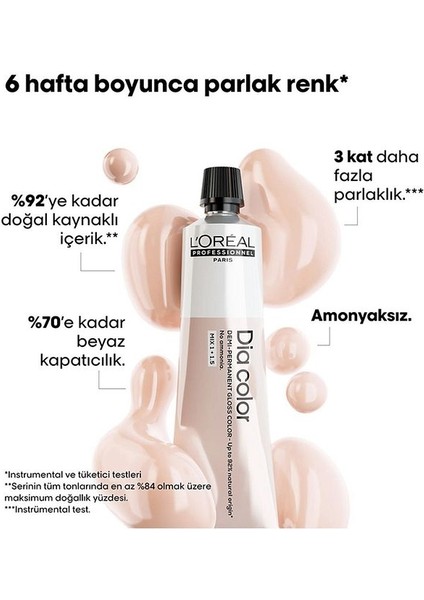 Dia Color Amonyaksız Parlak Saç Boyası 60ML 8 - Açık Kumral