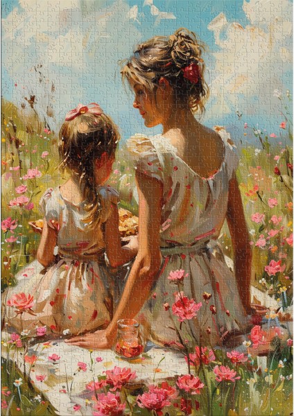 Mother And Doughter 1000 Parça Puzzle