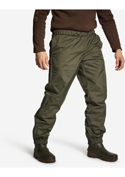 Solognac Erkek Avcı Yağmurluk Pantolonu - Yeşil - Avcılık ve Doğa Gözlemi - 100