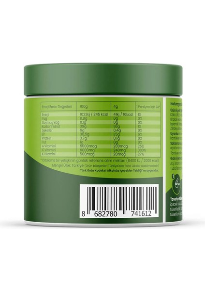 Detoks Powder Vegan Yeşil Sebze Detoks Tozu 120 Gr
