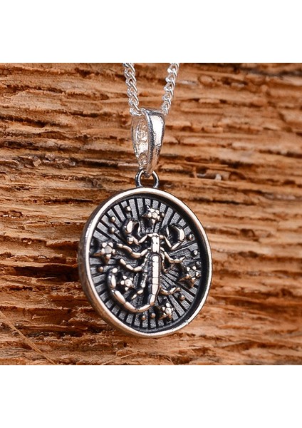 Gümüş Akrep Burcu Kolye 925 Ayar Gümüş Akrep Burç Unisex Kolye