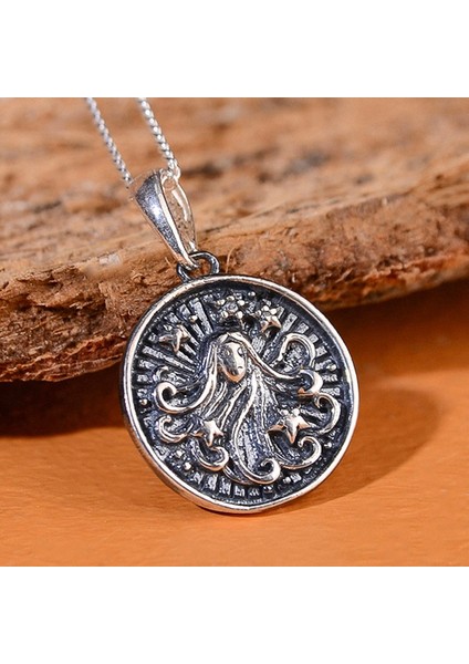 Gümüş Başak Burcu Kolye 925 Ayar Gümüş Başak Burç Unisex Kolye